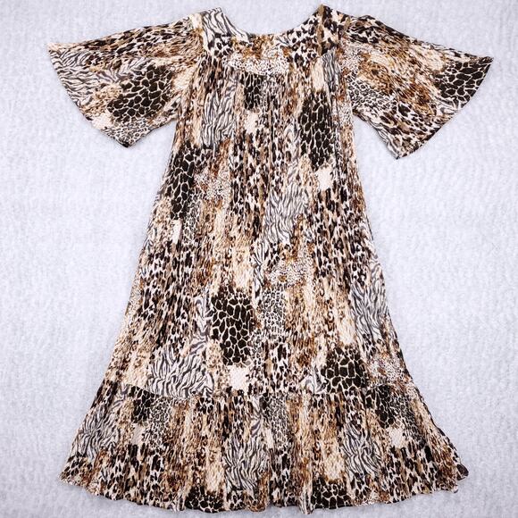 Patio Dress Sz S Animal Leopard Print Side Pockets MUMU Lounge Pullover Boho - Picture 13 of 13